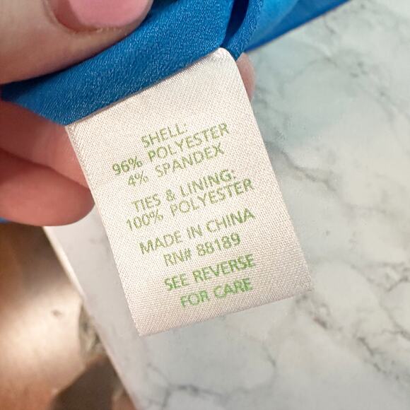 Lilly Pulitzer Sleeveless Blue Pink Floral Blouson Dress Women’s Size Large‎ - Picture 7 of 11